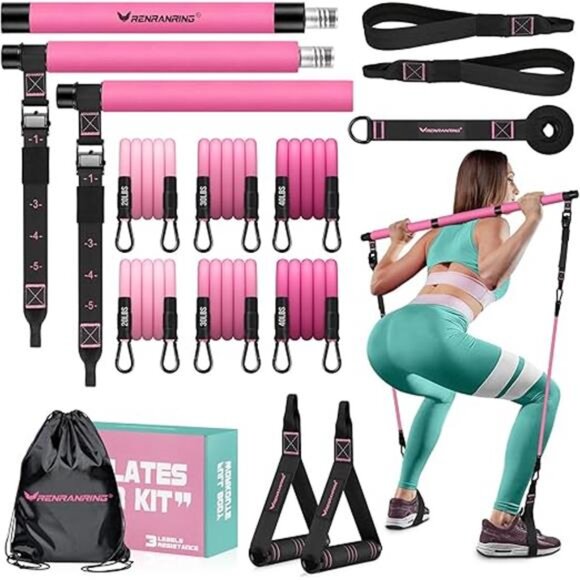 Pilates Bar Kit with Resistance Bands, Multifunctional Pilates Bar for Women Men - Picture 7 of 7